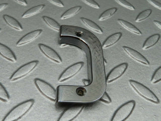 W123 left interior chrome door latch trim used OEM