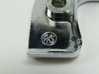 W116 left chrome door latch trim used OEM