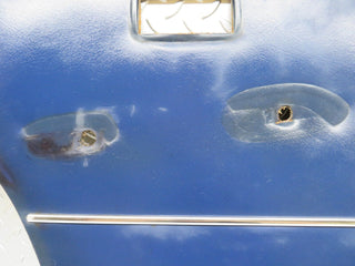 W109 rear left door card blue used OEM