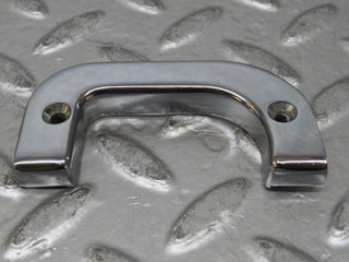 W123 right interior door chrome latch trim used OEM