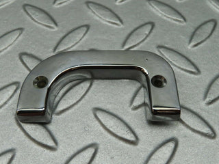W123 left interior chrome door latch trim used OEM