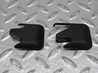 W201 Baby Benz front seat rail trim cover pair used OEM