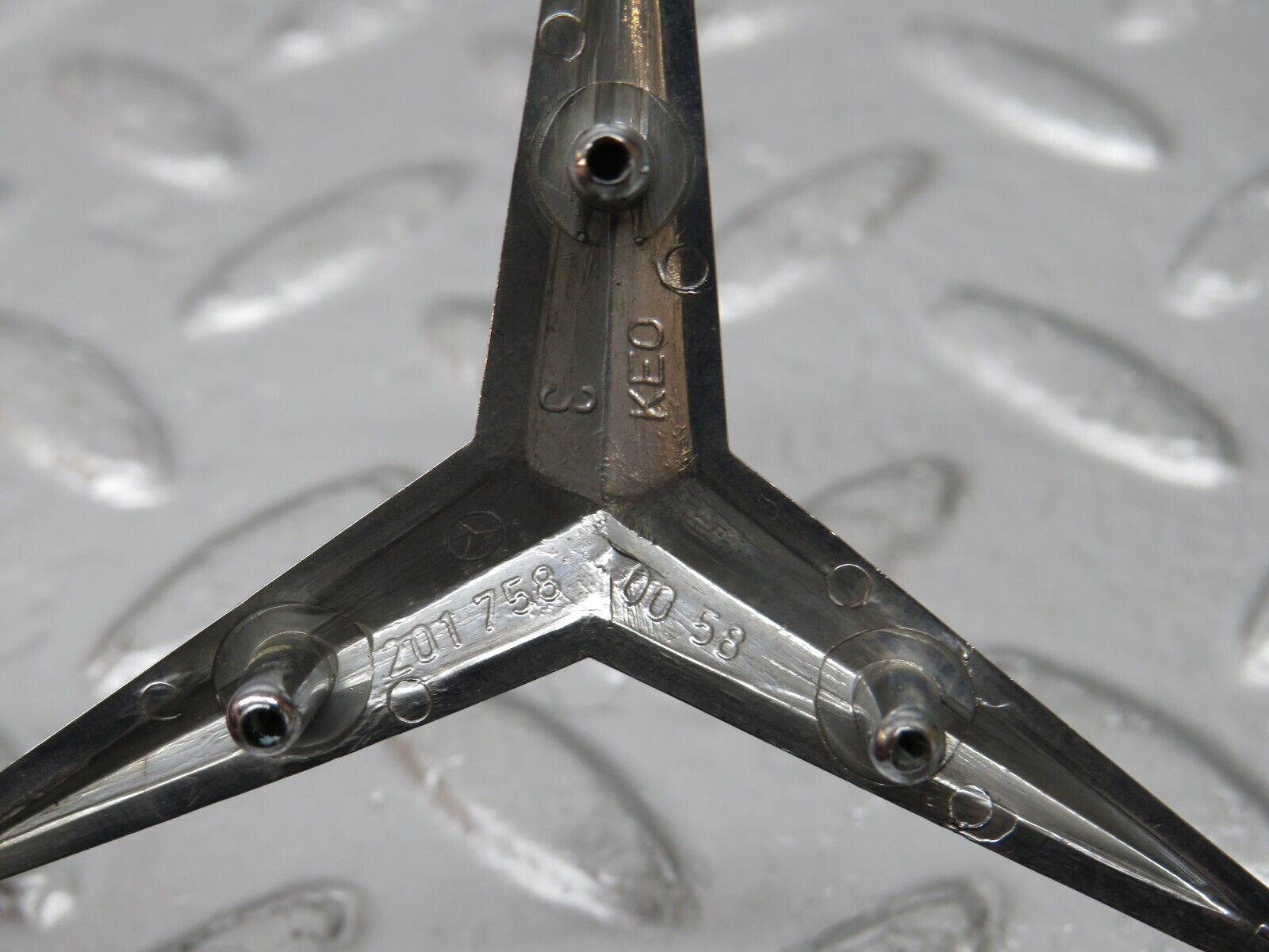 33628 Mercedes-Benz W201 190E 2.0L Chrome Rear Emblem 2017580058