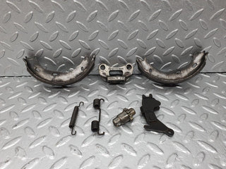 W123 rear brake shoes set right side used OEM
