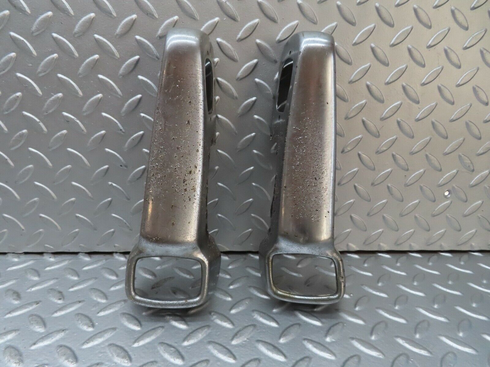 18760 Mercedes-Benz W120 W121 Ponton Rear Bumper Chrome Overriders Pair