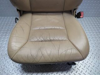 W124 Coupe front right seat leather beige used OEM