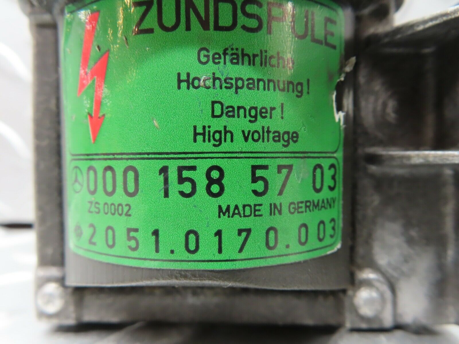 19653 Mercedes-Benz C140 CL420 Coupe Ignition Coil 0001585703
