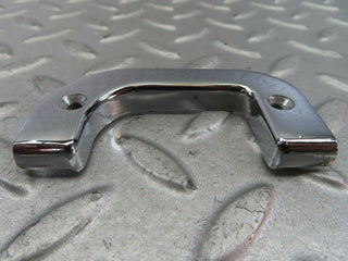 W123 left interior chrome door latch trim used OEM