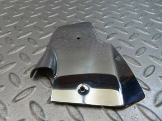 W123 Coupe b pillar chrome cover plate left side used OEM