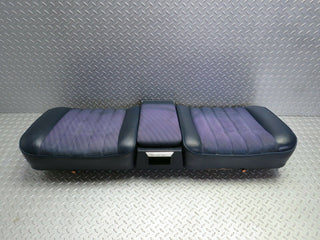 W123 Coupe rear seat bottom blue half leather used OEM