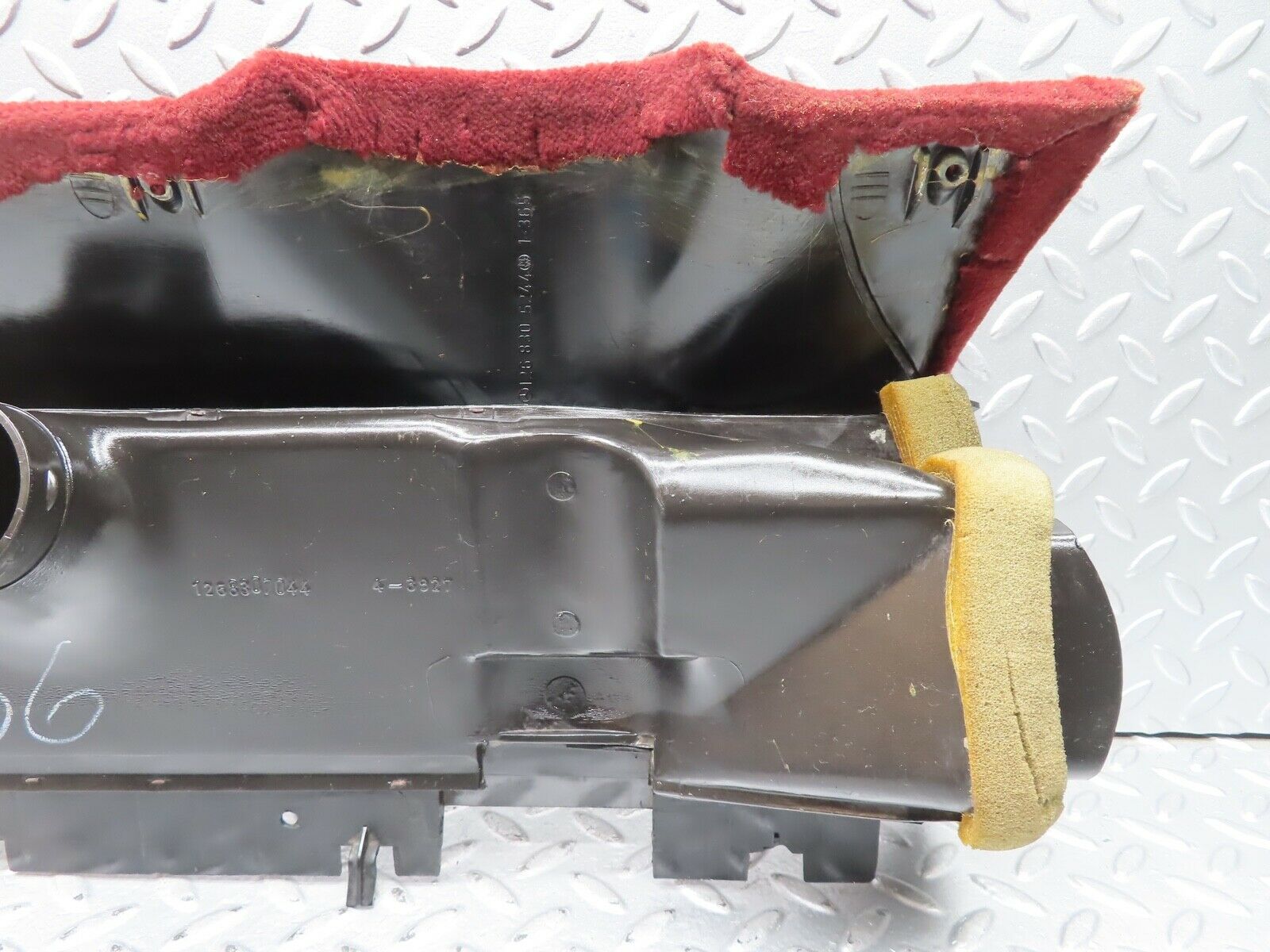 21501 Mercedes-Benz W126 300SE Under Dash Panel Right Burgundy Red 1268305244