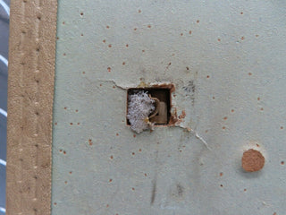 W123 front left door card beige used OEM