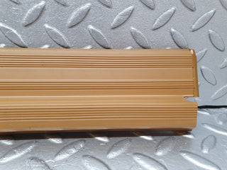W124 rear left door sill trim palomino used OEM