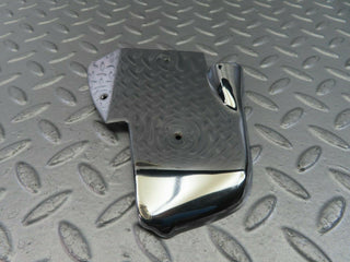 W123 Coupe b pillar chrome cover plate left side used OEM