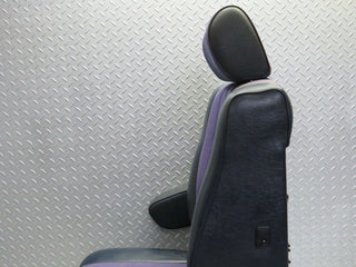 W123 Coupe front left seat blue half leather used OEM