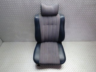 W123 front left passenger seat blue used OEM