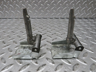 W124 Wagon rear seat hinge pair with cover used OEM