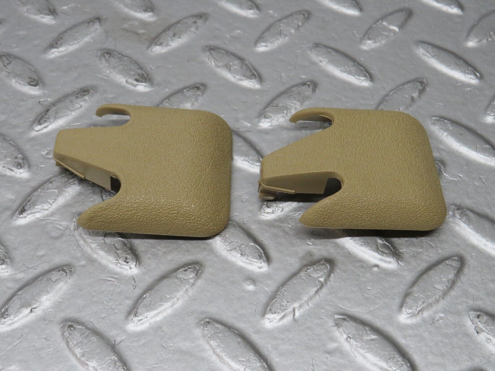 36717 Mercedes-Benz W201 190E 2.0L Front Seat Rail Trim Cover Pair Beige 1246842118 1246842218