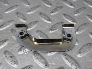 W116 left chrome door latch trim used OEM
