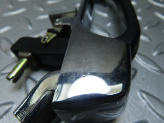 W123 exterior chrome door handle rear right used OEM