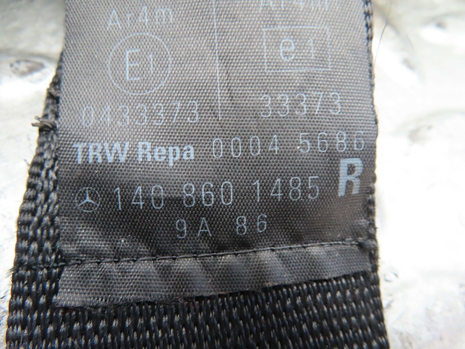 19661 Mercedes-Benz C140 CL420 Coupe Rear R Seat Belt With Buckle 1408601485