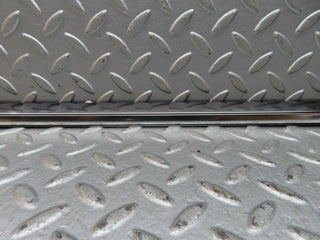 W140 Coupe rear left window lower chrome trim used OEM