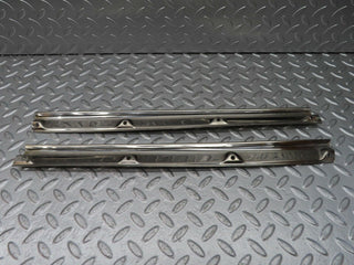 R129 SL folding top rail chrome trim cover pair used OEM