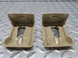 W124 Wagon rear seat hinge pair with cover used OEM