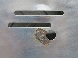 W123 front chrome number plate holder used OEM