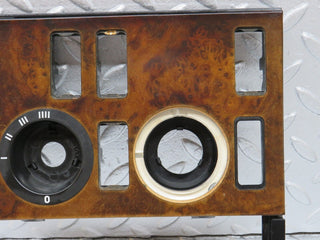 W126 heater control panel wood trim used OEM