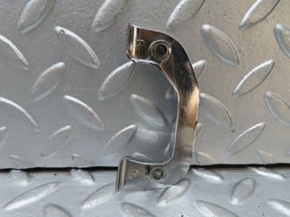 W116 right door interior chrome latch trim used OEM