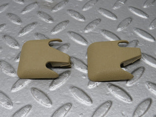 W201 Baby Benz front seat rail trim cover pair beige used OEM