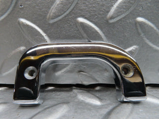 W123 right chrome door latch trim used OEM