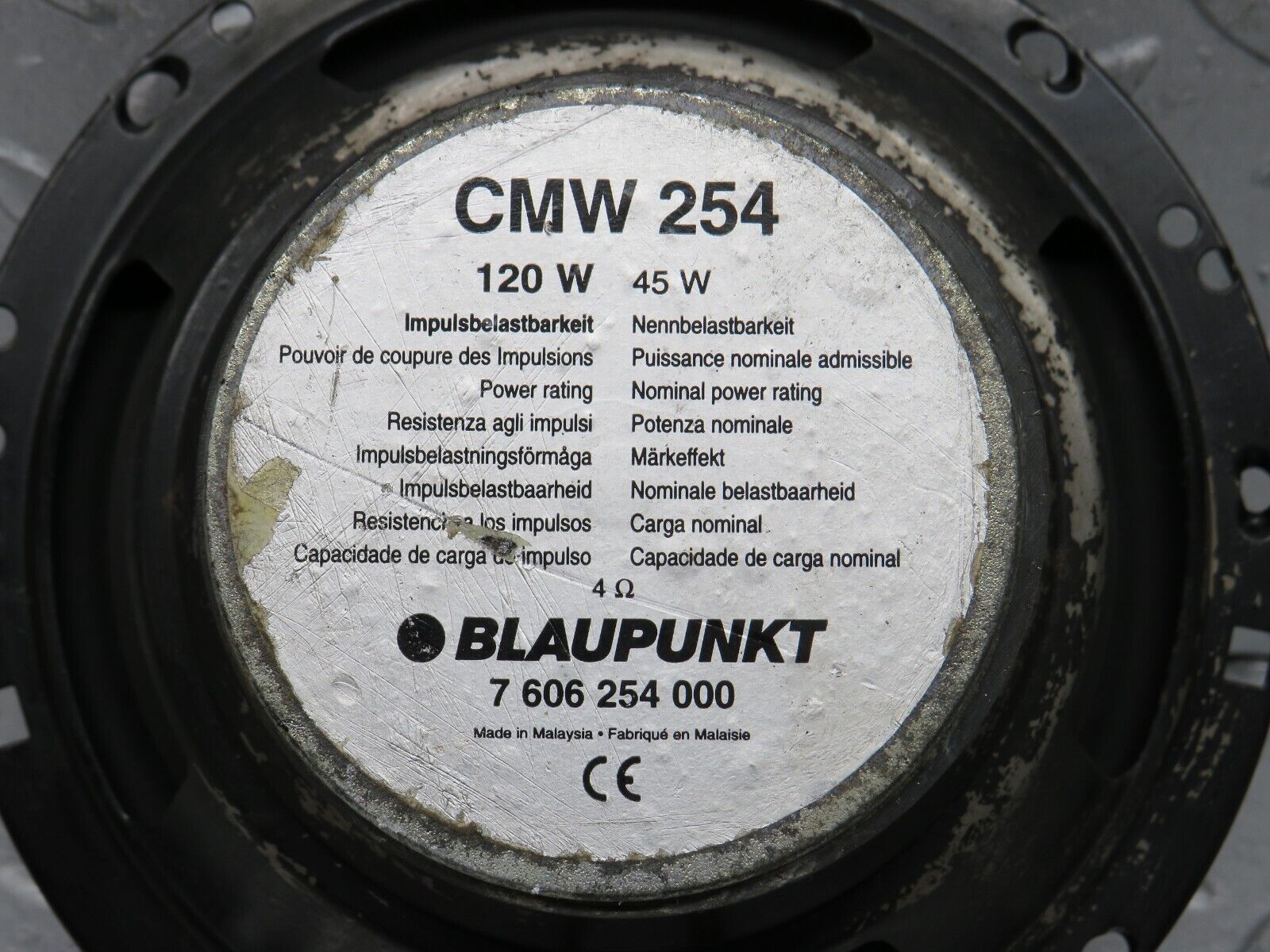 37863 Mercedes-Benz A124 320E Cabriolet Front Left Door Speaker Blaupunkt 7606254000