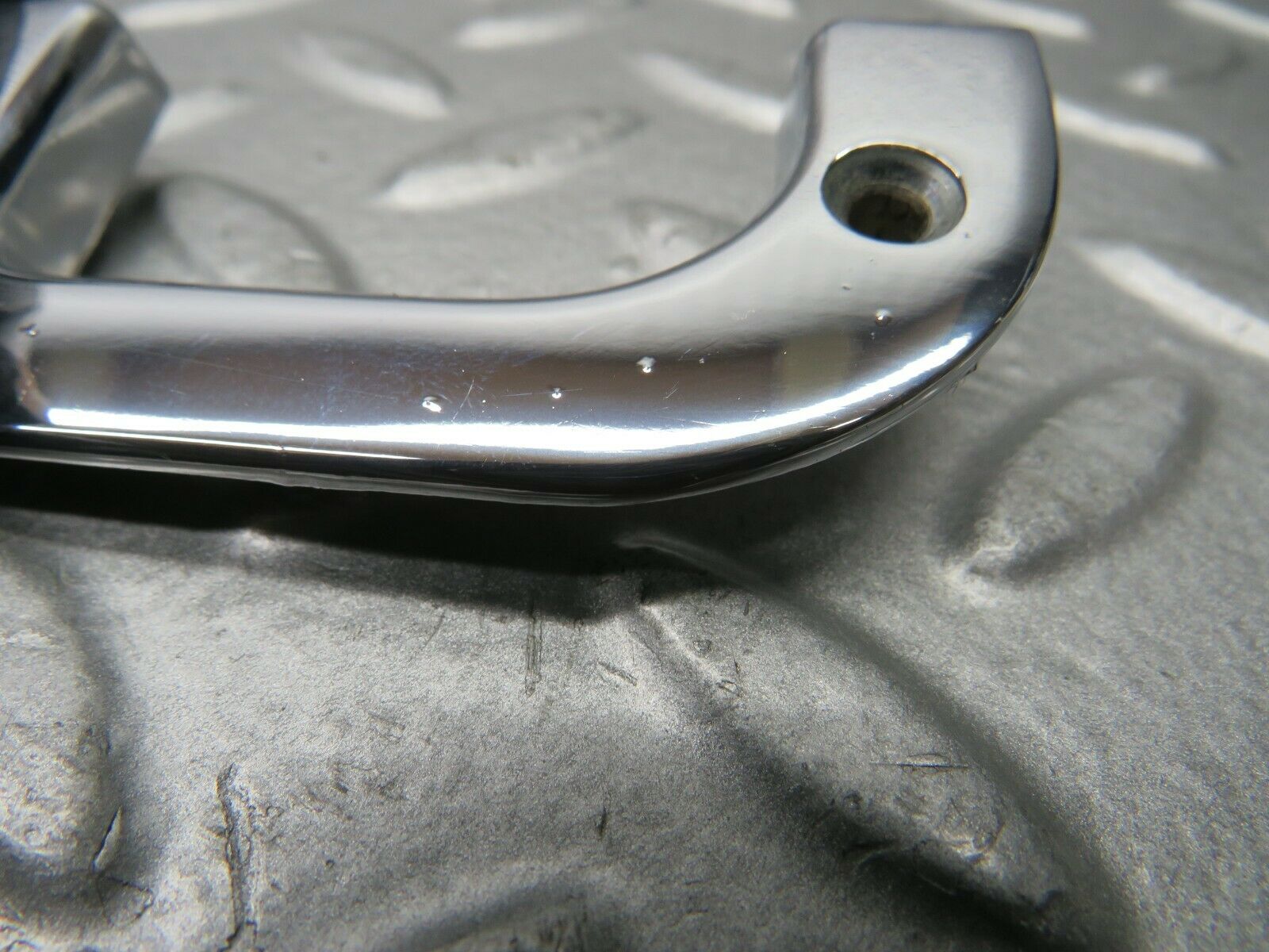 21972 Mercedes-Benz S123 280TE Wagon Left Chrome Door Latch Trim 1237230124