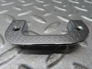 W123 left chrome door latch trim used OEM