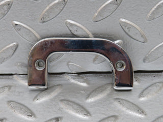 27871 Mercedes-Benz W123 280E Right Interior Chrome Door Latch Trim 1237230224