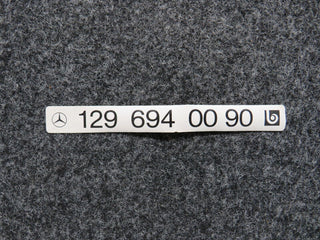 39369 Mercedes-Benz R129 320SL Coupe Boot Rear Carpet Grey 1296940090