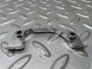 W116 left door interior chrome latch trim used OEM