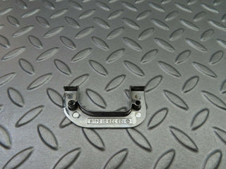 W123 left interior chrome door latch trim used OEM