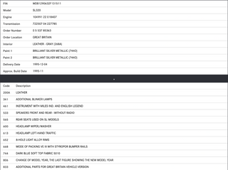 38020 Mercedes-Benz R129 320SL Coupe Hardtop