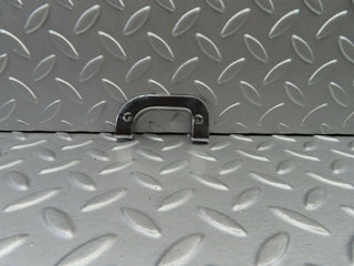 W123 left interior chrome door latch trim used OEM