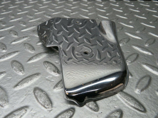 W123 Coupe b pillar chrome cover plate left side used OEM