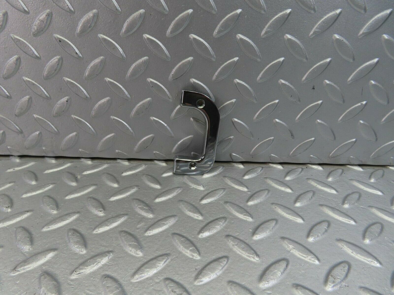 10831 Mercedes-Benz W123 230E Left Interior Chrome Door Latch Trim 1237230124