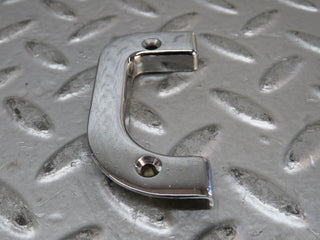 W123 left interior chrome door latch trim used OEM