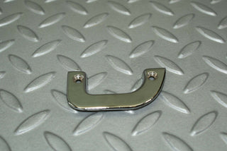 W115 left interior chrome door latch trim used OEM
