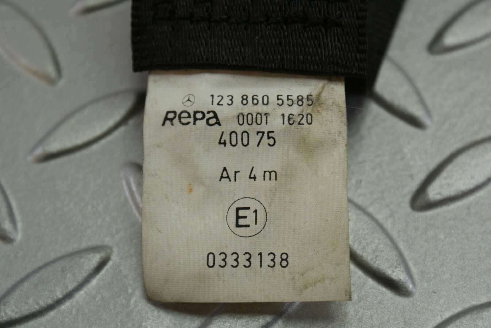 2969 Mercedes-Benz C123 280CE Coupe Rear Left Seat Belt 1238605585
