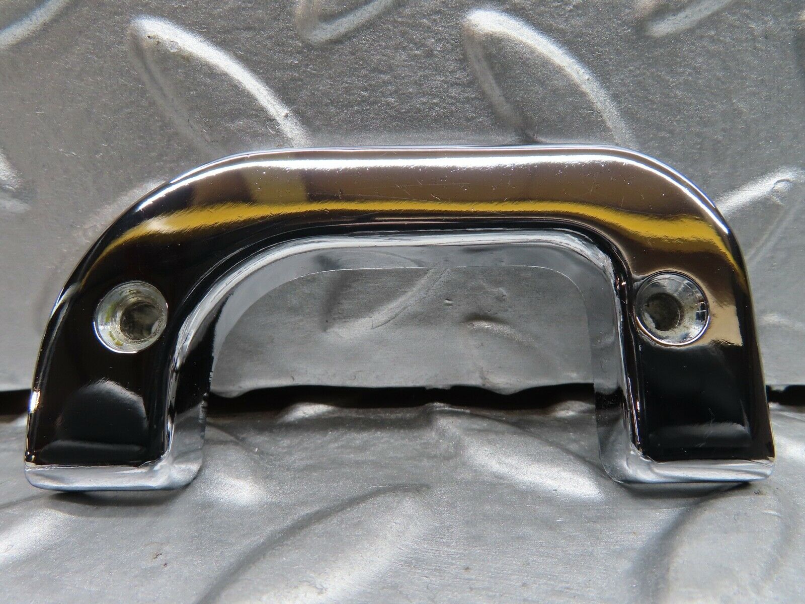 21084 Mercedes-Benz W123 230E Left Chrome Door Latch Trim 1237230124