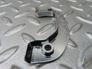 W116 left door interior chrome latch trim used OEM