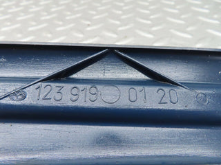 W123 front seat cover trim left side blue used OEM